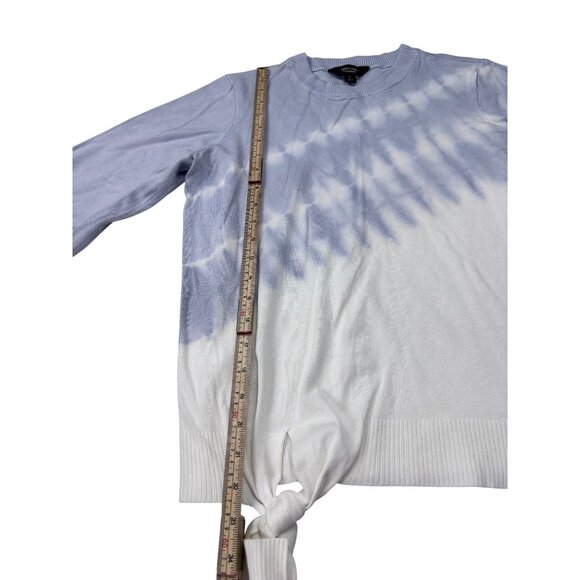 Simply Vera Vera Wang Tie-Front Pullover Sweater Small Lavender & White Tie-Dye - Picture 5 of 10